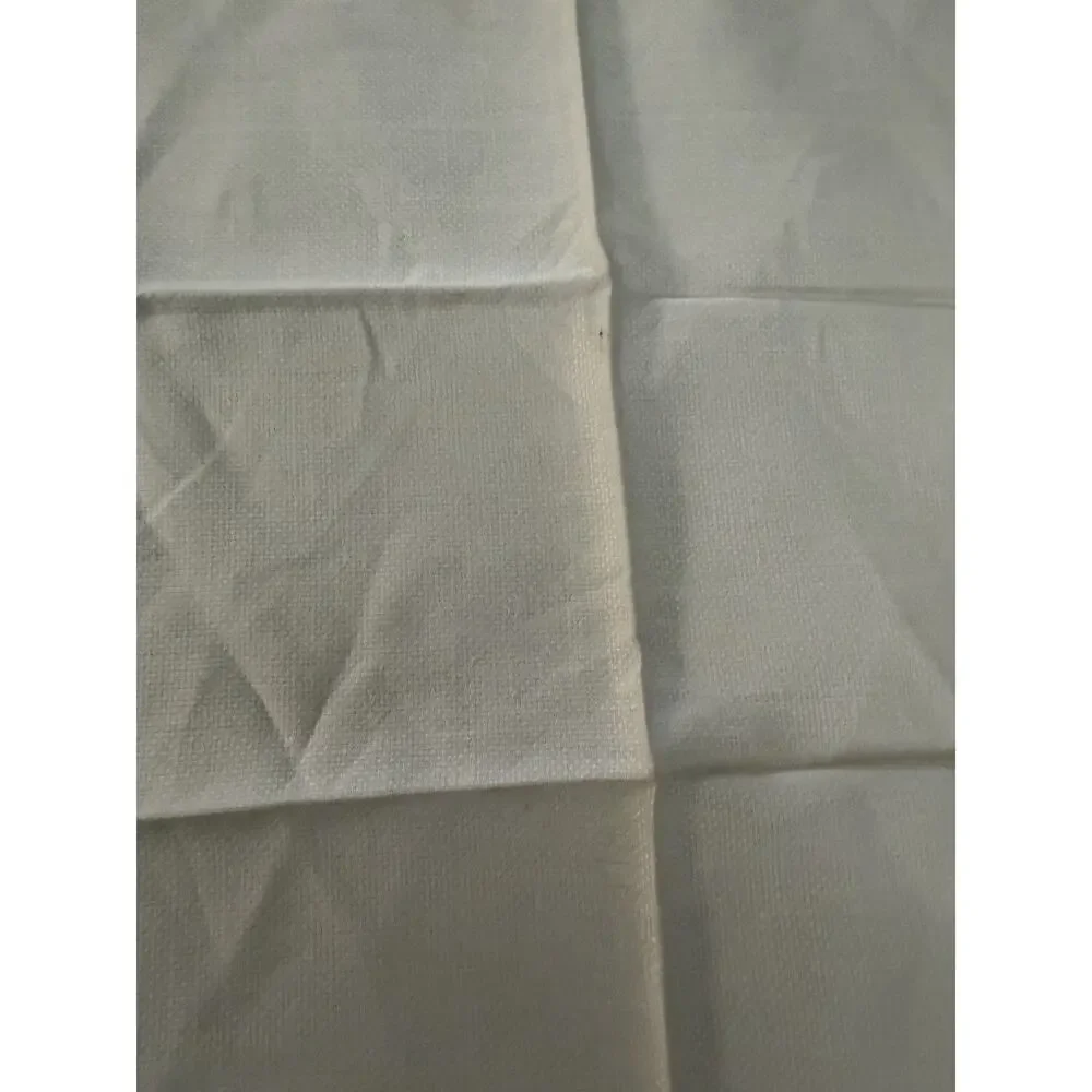 VTG Set Of 4 Pure Irish Linen Double Floral Trim Patterned Napkins 21x21 Ireland